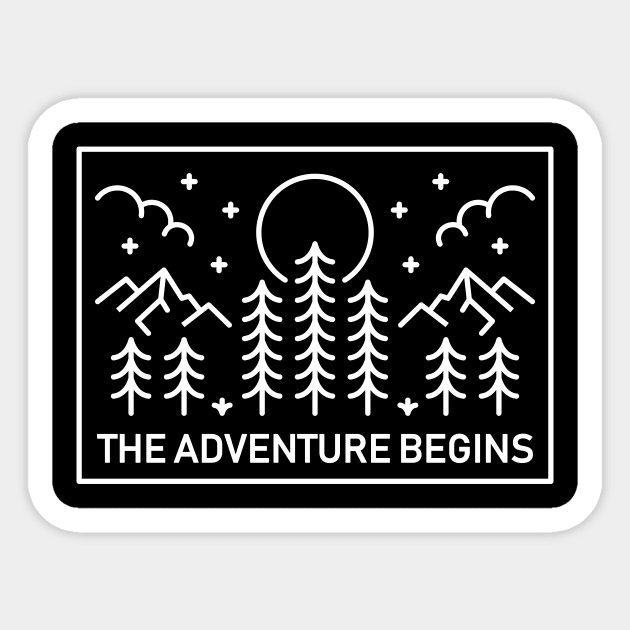 The Adventure Begins 2 Sticker by VEKTORKITA